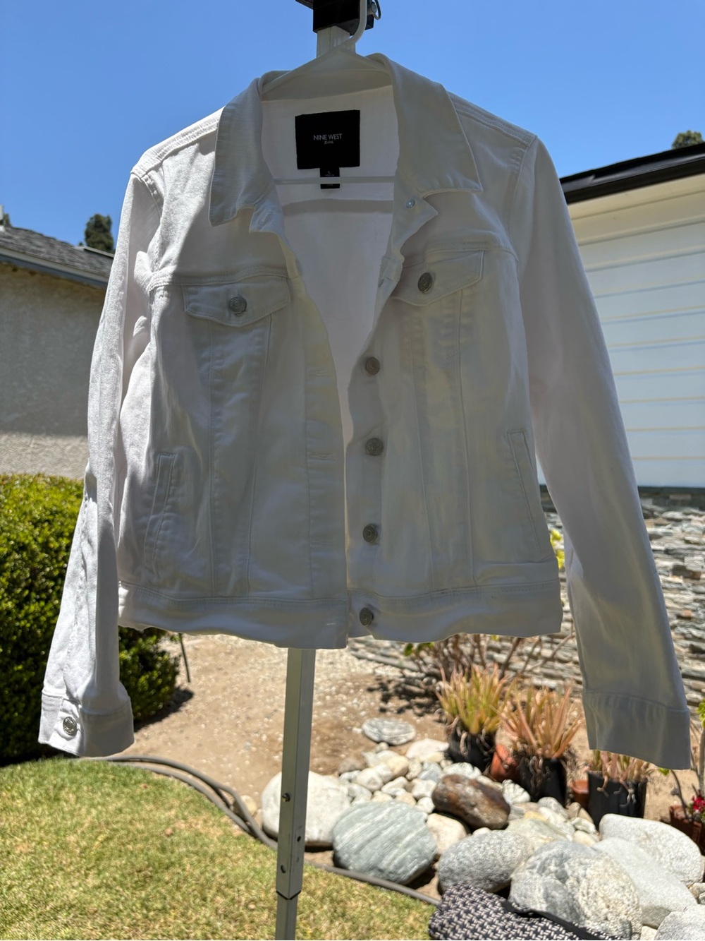 Nine West White Denim Jacket